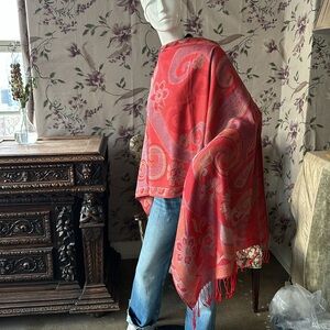 Two sided two tones Cashmere soft Wrap Headwear Neck scarf Shoulder warm shawl